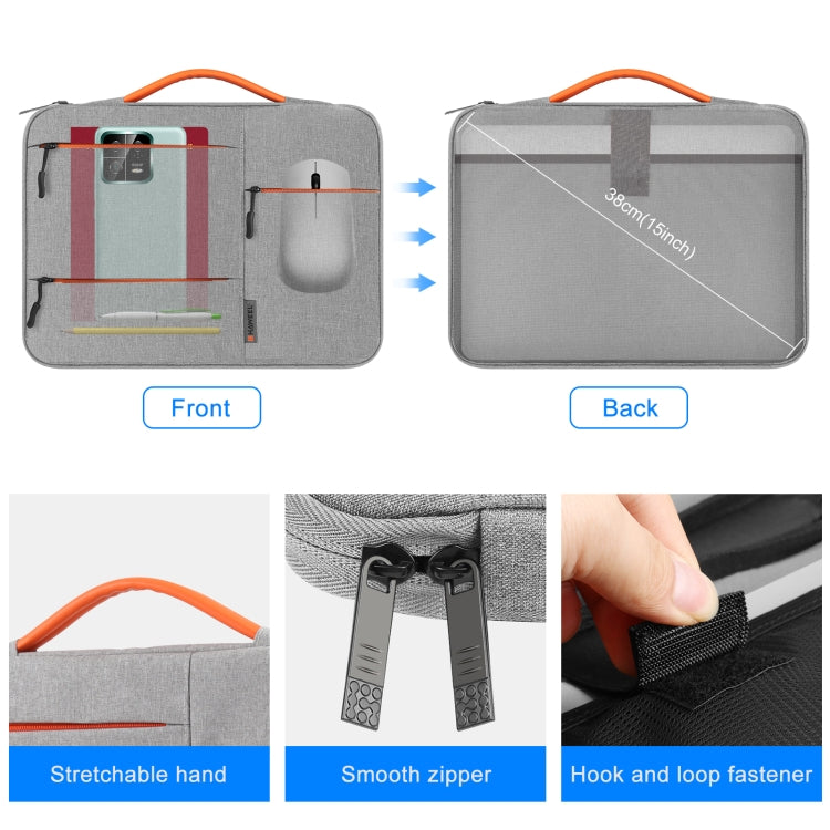 HAWEEL Funda de 13,0 pulgadas Maletín con cremallera Bolso para computadora portátil para Macbook, Samsung, Lenovo Thinkpad, Sony, DELL Alienware, CHUWI, ASUS, HP, computadoras portátiles de 13 a 13,5 pulgadas, 13.0-13.5 inch, 13.0 inch
