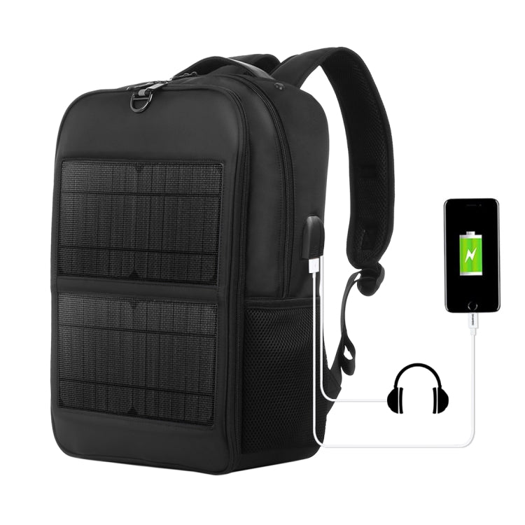 Mochila para ordenador portátil con panel solar HAWEEL de 14 W, con asa y puerto de carga USB máximo de 5 V/2,1 A, 14W Backpack 2