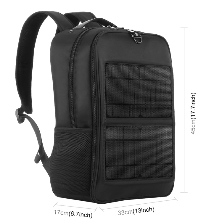 Mochila para ordenador portátil con panel solar HAWEEL de 14 W, con asa y puerto de carga USB máximo de 5 V/2,1 A, 14W Backpack 2