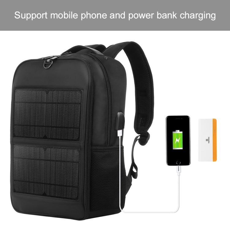 Mochila para ordenador portátil con panel solar HAWEEL de 14 W, con asa y puerto de carga USB máximo de 5 V/2,1 A, 14W Backpack 2