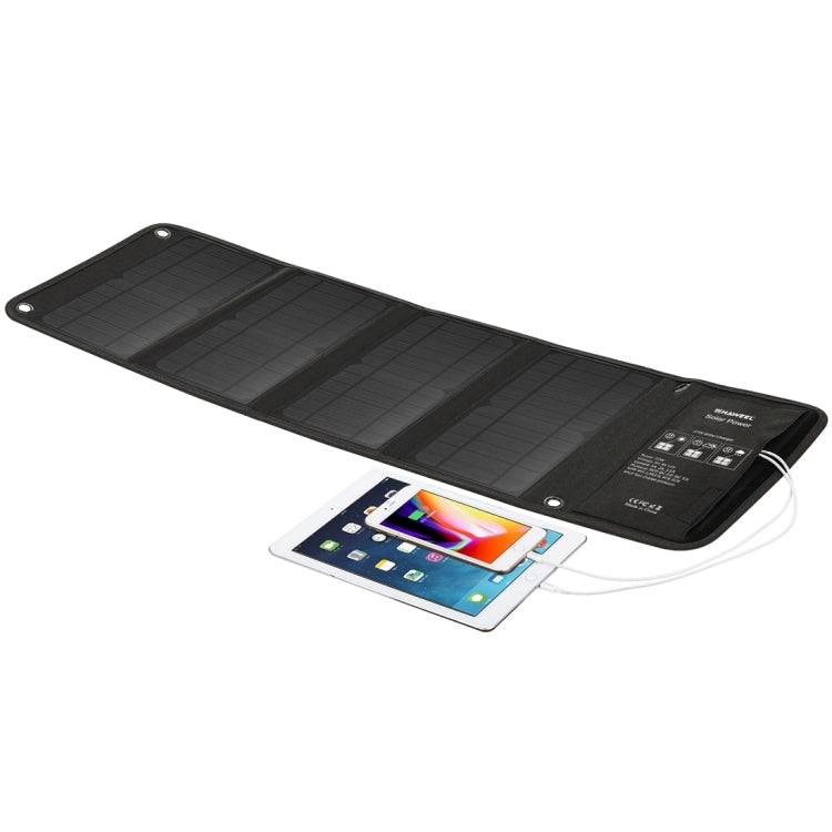 Cargador de panel solar plegable HAWEEL de 28 W con puertos USB duales de 5 V y 3 A máx., 28W Panel(B)