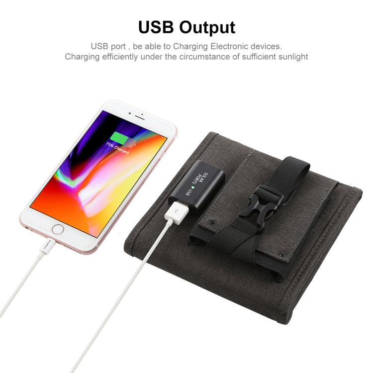 HAWEEL 14W 5V 2.4A Cargador solar plegable portátil Bolsa plegable recargable para viajes al aire libre con 4 paneles solares y puerto USB, tamaño: S, 14W