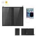 Bolsa cargadora de panel solar plegable HAWEEL de 12W y 2 paneles con puertos USB duales de 5V / 3.1A máx., compatible con QC3.0 y AFC, 12W 2 Panels