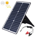 Cargador de panel de energía solar de silicio monocristalino portátil HAWEEL de 20 W, con puerto USB, soporte y clip de tigre, compatible con QC3.0 y AFC