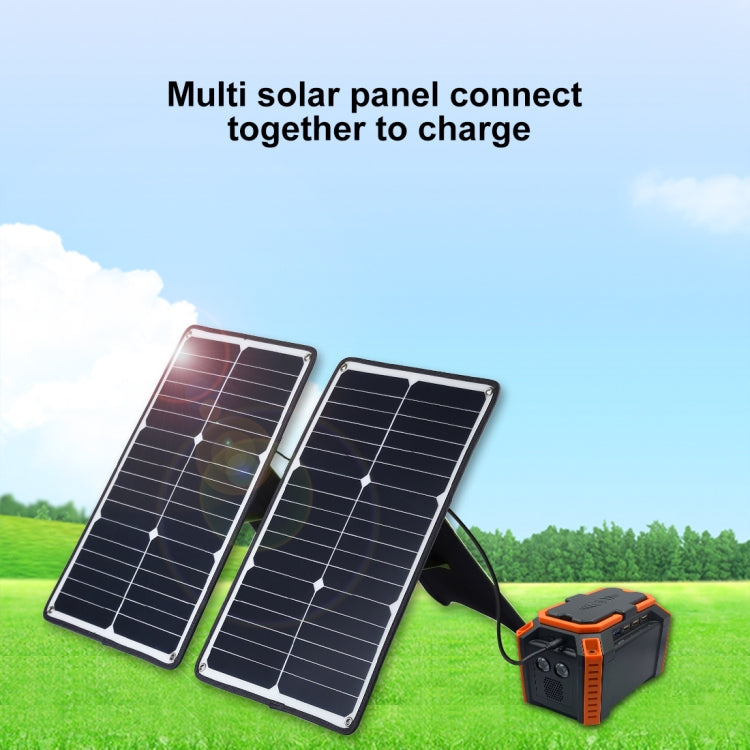 Cargador de panel de energía solar de silicio monocristalino portátil HAWEEL de 20 W, con puerto USB, soporte y clip de tigre, compatible con QC3.0 y AFC