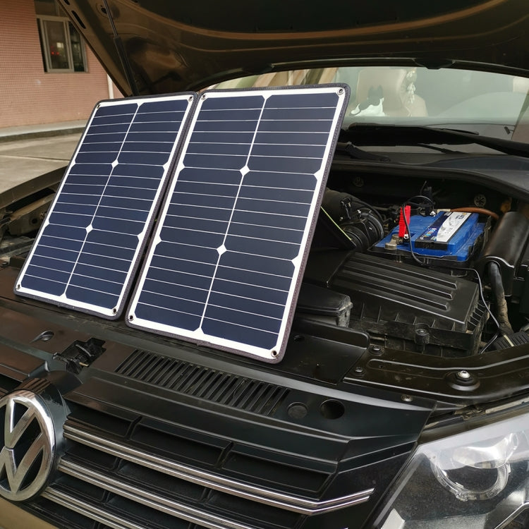 Cargador de panel de energía solar de silicio monocristalino portátil HAWEEL de 20 W, con puerto USB, soporte y clip de tigre, compatible con QC3.0 y AFC