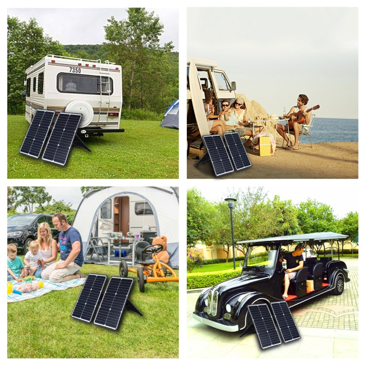 Cargador de panel de energía solar de silicio monocristalino portátil HAWEEL de 20 W, con puerto USB, soporte y clip de tigre, compatible con QC3.0 y AFC
