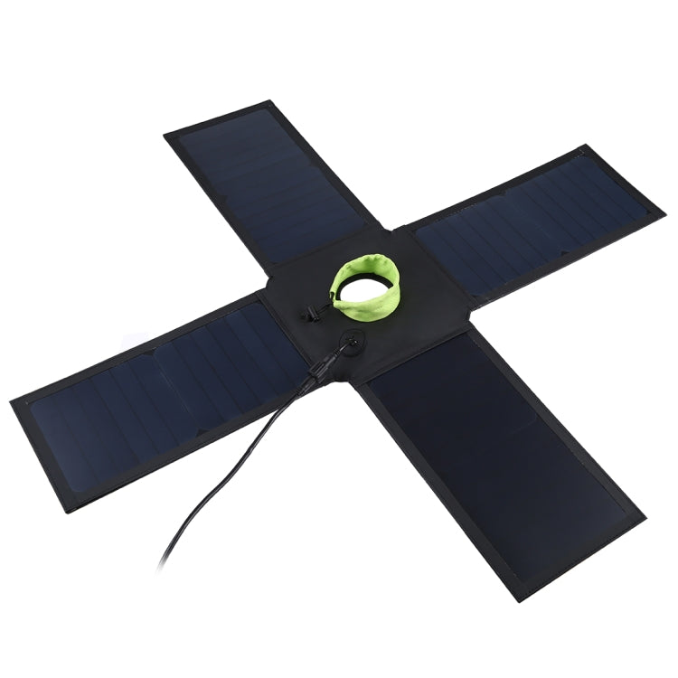 Cargador de panel solar superior tipo paraguas plegable HAWEEL de 28 W con puertos USB duales de 5 V 3 A máx., compatible con protocolo QC3.0 / FCP / SCP / AFC / SFCP