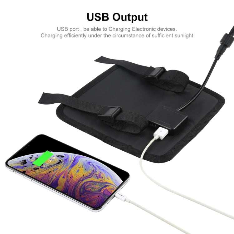 Cargador de panel solar superior tipo paraguas plegable HAWEEL de 28 W con puertos USB duales de 5 V 3 A máx., compatible con protocolo QC3.0 / FCP / SCP / AFC / SFCP