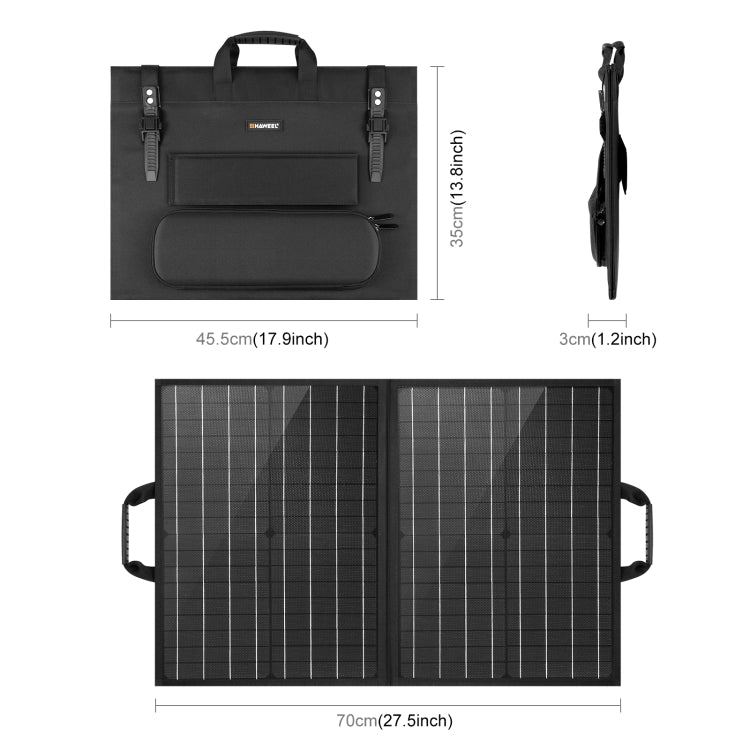 Bolsa plegable de viaje con cargador de panel solar plegable HAWEEL 50W, 50W