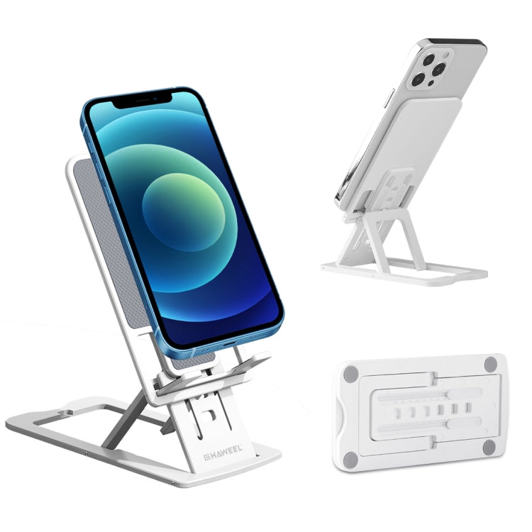 HAWEEL Soporte de plástico de escritorio portátil plegable de elevación ajustable para transmisión en vivo, Plastic