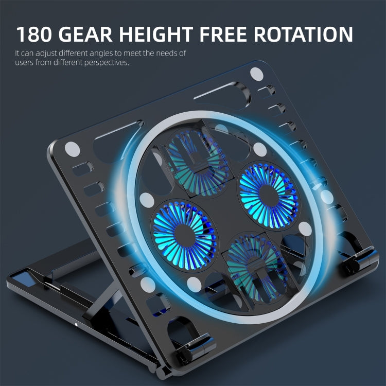Soporte de escritorio enfriador para computadora portátil HAWEEL Gaming RGB