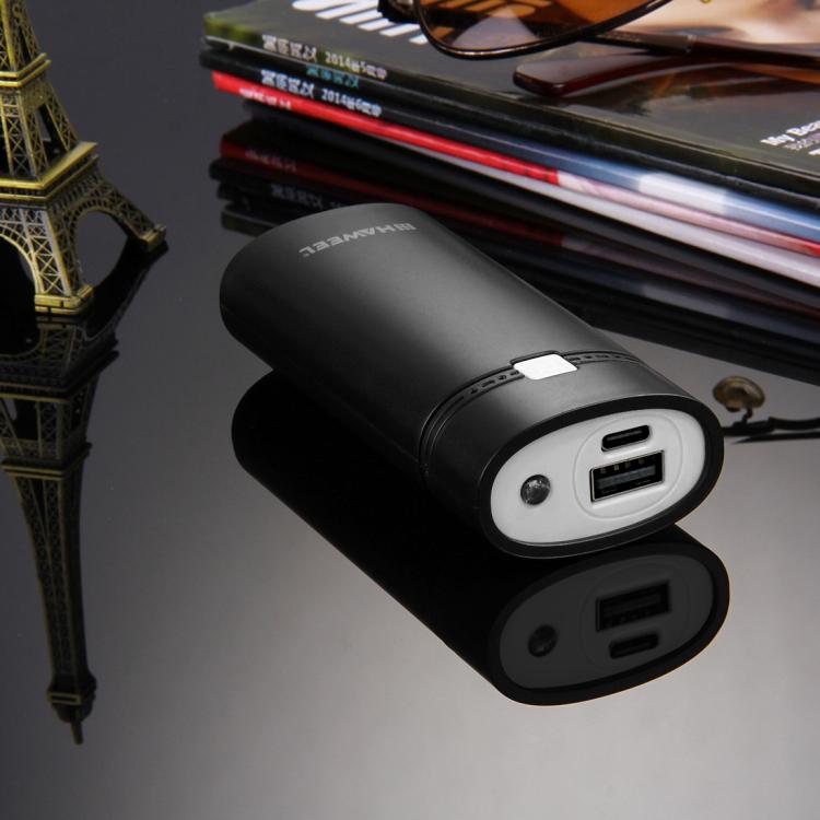 HAWEEL DIY 2x 18650 batería (no incluida) 5600mAh Power Bank Shell Box con salida USB e indicador, DIY 2 Batteries(Black), DIY 2 Batteries(White)