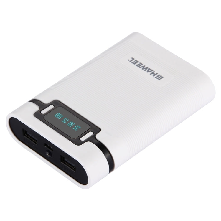 HAWEEL DIY 4 x 18650 batería (no incluida) 10000 mAh Power Bank Shell Box con 2 x salida USB y pantalla para iPhone, Galaxy, Sony, HTC, Google, Huawei, Xiaomi, Lenovo y otros teléfonos inteligentes, DIY 4 x 18650 10000mAh  Battery (US)                 ...