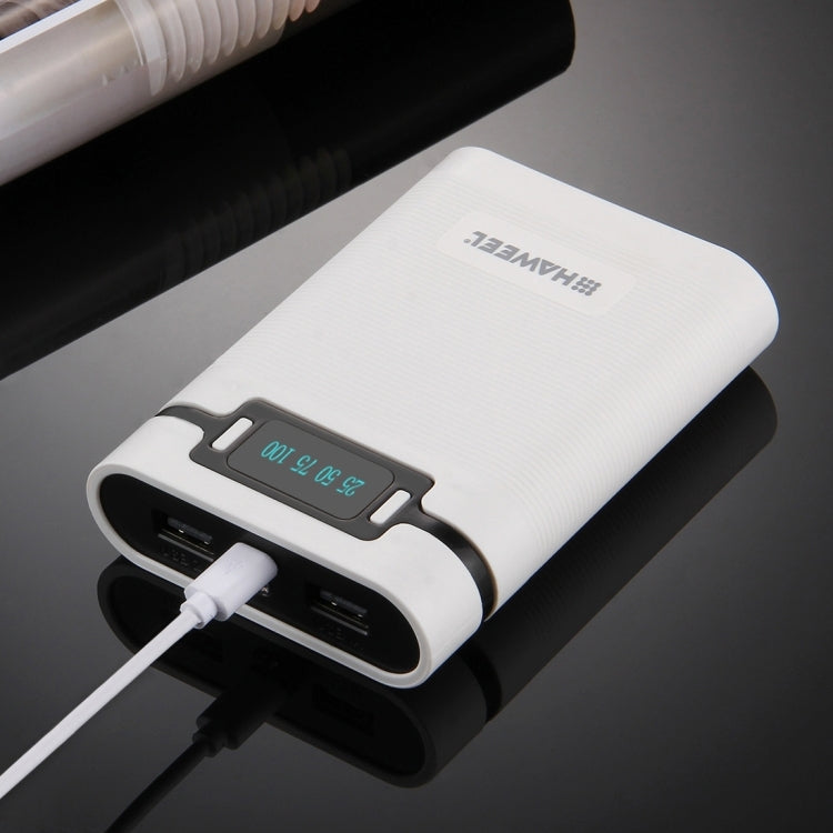 HAWEEL DIY 4 x 18650 batería (no incluida) 10000 mAh Power Bank Shell Box con 2 x salida USB y pantalla para iPhone, Galaxy, Sony, HTC, Google, Huawei, Xiaomi, Lenovo y otros teléfonos inteligentes, DIY 4 x 18650 10000mAh  Battery (US)                 ...