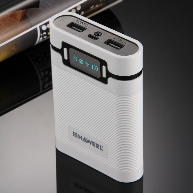 HAWEEL DIY 4 x 18650 batería (no incluida) 10000 mAh Power Bank Shell Box con 2 x salida USB y pantalla para iPhone, Galaxy, Sony, HTC, Google, Huawei, Xiaomi, Lenovo y otros teléfonos inteligentes, DIY 4 x 18650 10000mAh  Battery (US)                 ...