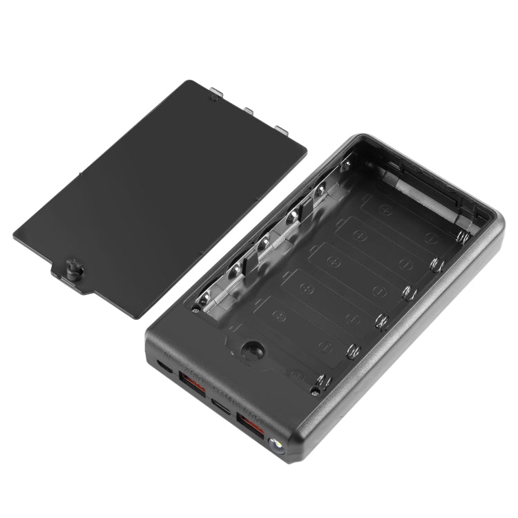 HAWEEL DIY 6 x 18650 batería 24W caja de banco de energía de carga rápida con pantalla, no incluye batería, 6 x 18650 Battery