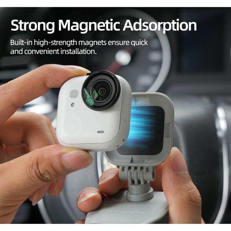 Soporte magnético para visera de coche Sunnylife para cámara de acción Insta360 GO Ultra, giratorio 360° e inclinable 180°.