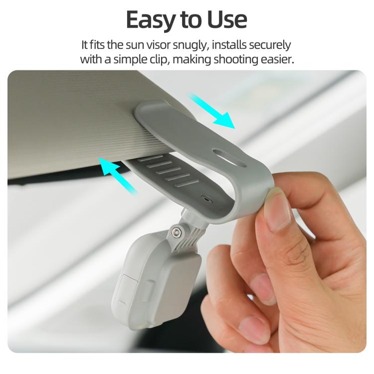 Soporte magnético para visera de coche Sunnylife para cámara de acción Insta360 GO Ultra, giratorio 360° e inclinable 180°.