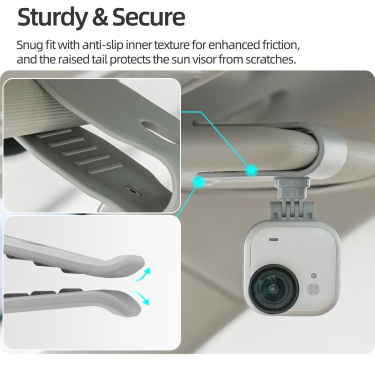 Soporte magnético para visera de coche Sunnylife para cámara de acción Insta360 GO Ultra, giratorio 360° e inclinable 180°.