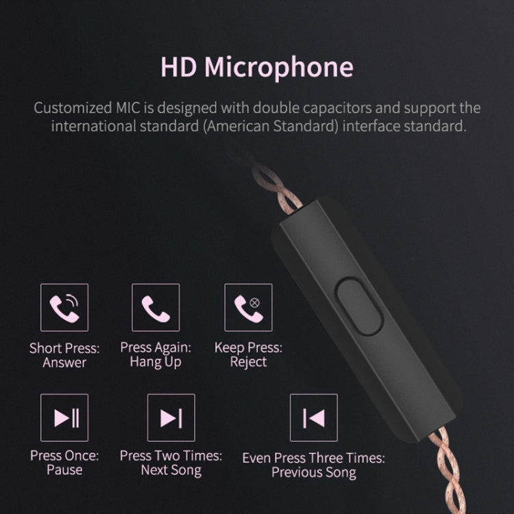 KZ ZSN Circle Iron Moving Iron Control por cable de cuatro núcleos Intrauditivo Mega Bass HiFi Auricular con micrófono