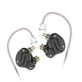 KZ ZSN-auriculares intrauditivos de alta fidelidad, con Control por cable, de cuatro núcleos, circulares, de hierro, con megagraves, sin micrófono