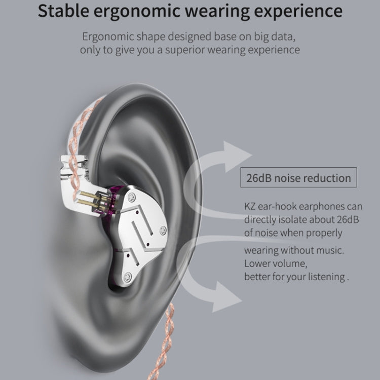 KZ ZSN-auriculares intrauditivos de alta fidelidad, con Control por cable, de cuatro núcleos, circulares, de hierro, con megagraves, sin micrófono