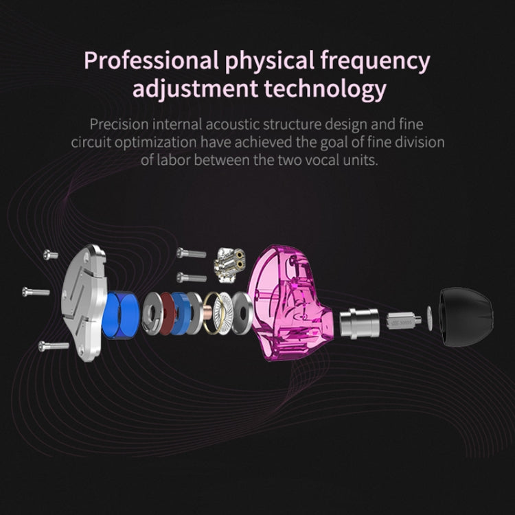 KZ ZSN-auriculares intrauditivos de alta fidelidad, con Control por cable, de cuatro núcleos, circulares, de hierro, con megagraves, sin micrófono