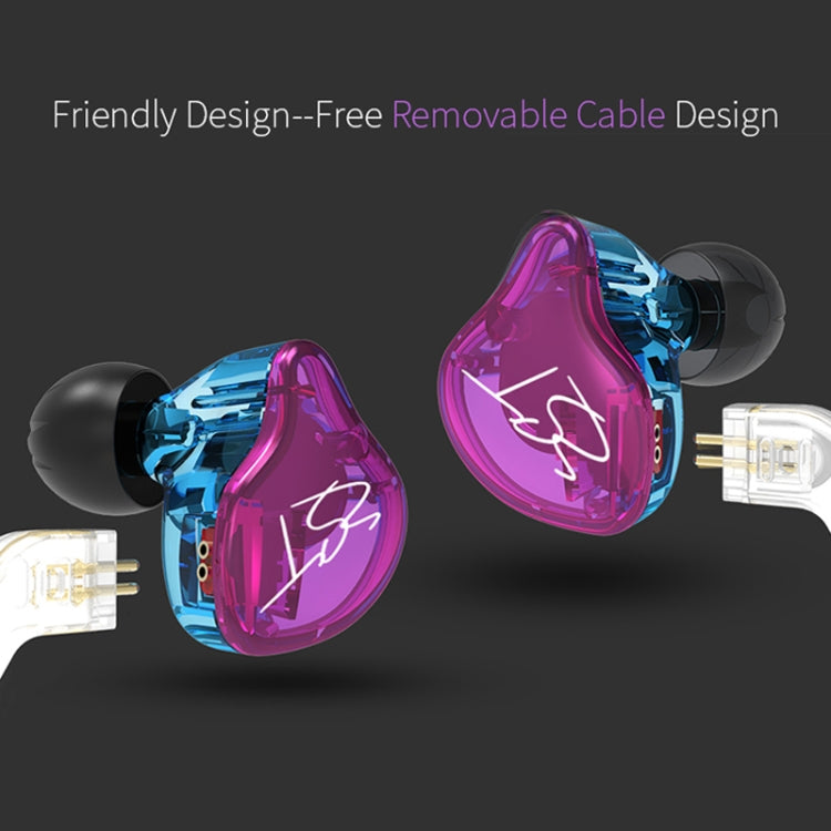 KZ ZST Circle Iron In-ear Mega Bass MP3 Auricular de doble unidad sin micrófono