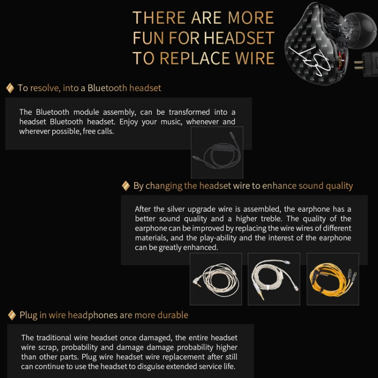 KZ ZST Circle Iron In-ear Mega Bass MP3 Auricular de doble unidad sin micrófono