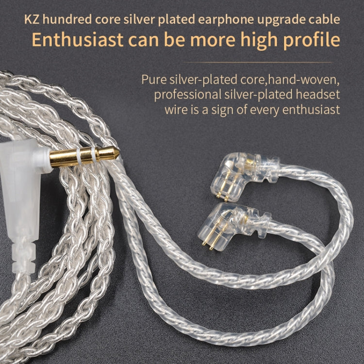 Cable de actualización Chapado en plata y cobre sin oxígeno KZ B de 8 pines para auriculares KZ ZST / ES4 / ZS10 / AS10 / BA10