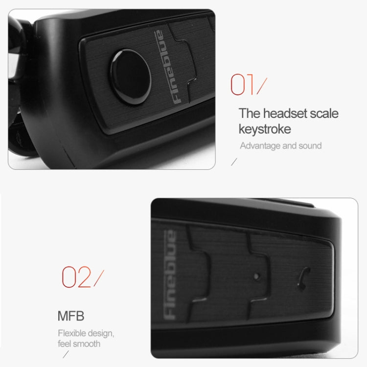 Auriculares Bluetooth antirrobo con recordatorio de vibración y Cable retráctil Fineblue F910 CSR4.1