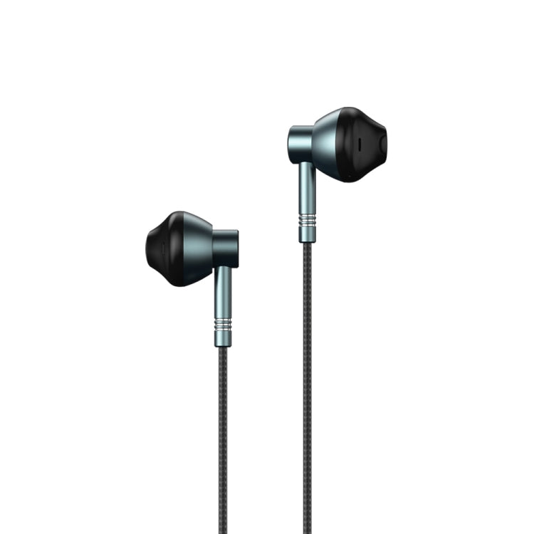 REMAX RM-201 Auricular intrauditivo estéreo de música metálica con control por cable + MIC, soporte manos libres