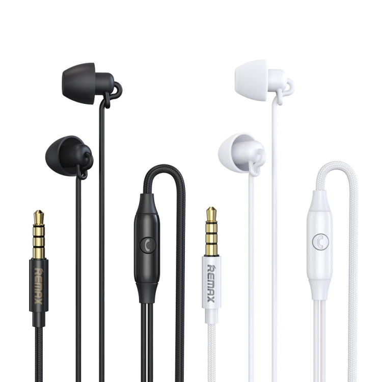 REMAX RM-208 Auricular intrauditivo estéreo para dormir con control por cable + MIC, soporte manos libres
