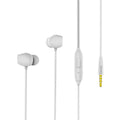 REMAX RM-550 Auricular intrauditivo estéreo con clavija dorada de 3,5 mm para música con control por cable + micrófono, compatible con manos libres