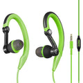 Mucro MB-232 - Auriculares intrauditivos deportivos con gancho para la oreja, auriculares estéreo con cable para correr y gimnasio