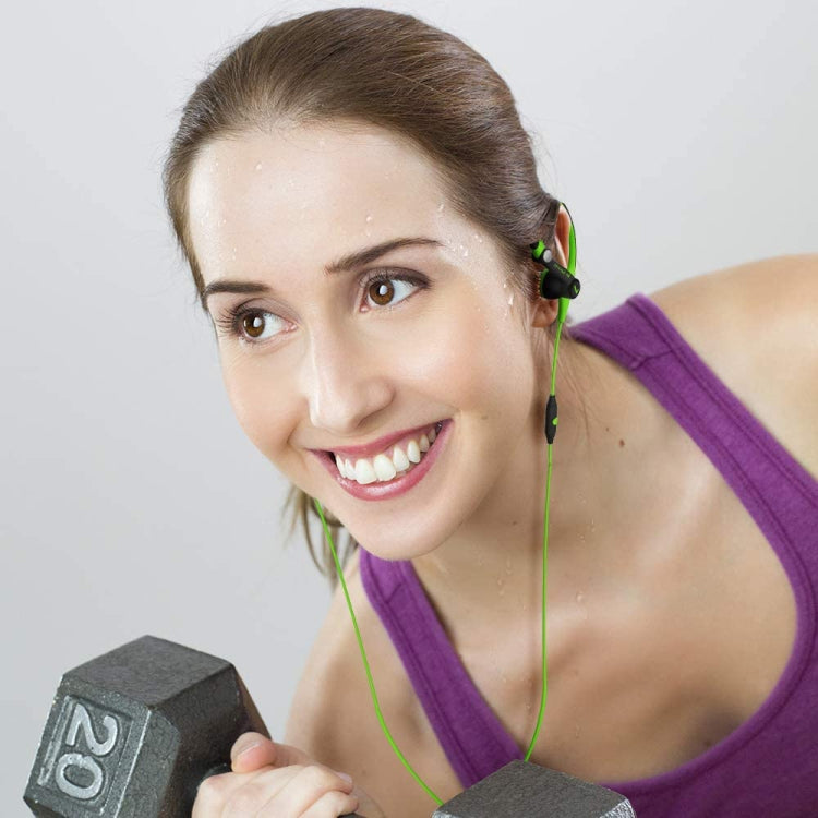Mucro MB-232 - Auriculares intrauditivos deportivos con gancho para la oreja, auriculares estéreo con cable para correr y gimnasio