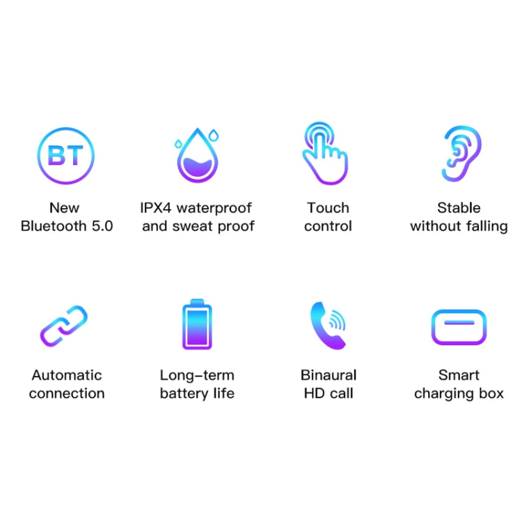 Wei T29P Bluetooth V5.0 pantalla Digital LED Ture inalámbrico deportes IPX4 impermeable TWS auriculares con estuche de carga
