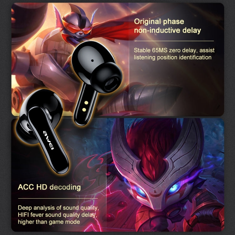 Wei T35 Bluetooth V5.0 Ture inalámbrico juego de deportes modo dual IPX5 impermeable TWS auriculares con estuche de carga