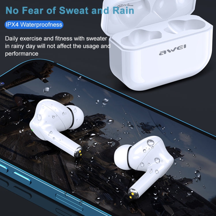 Wei TA1 Bluetooth V5.0 Ture inalámbrico deportes ANC cancelación de ruido IPX4 impermeable TWS auriculares con estuche de carga