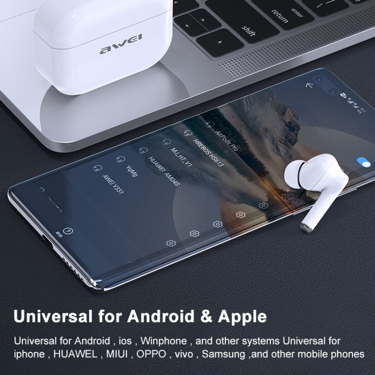 Wei TA1 Bluetooth V5.0 Ture inalámbrico deportes ANC cancelación de ruido IPX4 impermeable TWS auriculares con estuche de carga