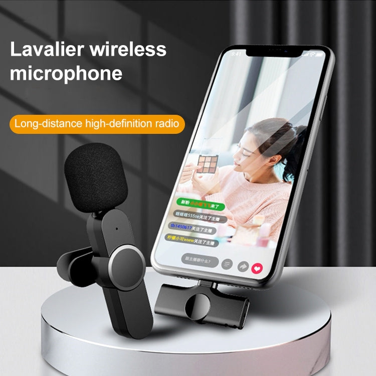 Micrófono Lavalier inalámbrico de transmisión en vivo con interfaz de 8 pines, 8 Pin
