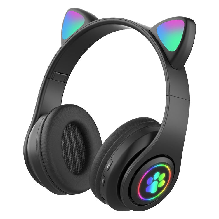 B39 Auriculares Bluetooth inalámbricos con luz degradada LED con diseño de oreja de gato