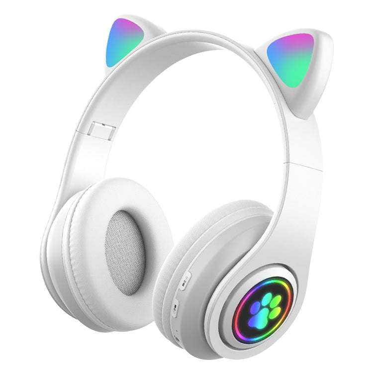 B39 Auriculares Bluetooth inalámbricos con luz degradada LED con diseño de oreja de gato