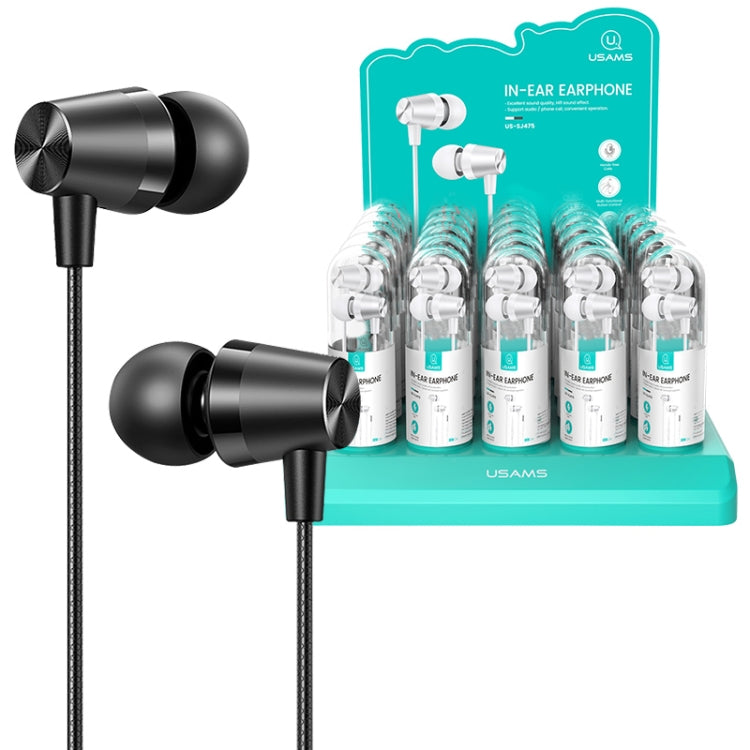 30 PCS USAMS EP-42 Auricular interno con cable de metal chapado de 3,5 mm, longitud: 1,2 m, embalaje de tubo de ensayo, Test Tube Packaging