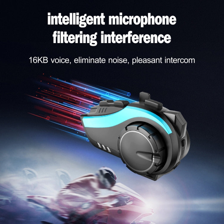Hysnox HY-02 Bluetooth 5.0 Auriculares para casco de motocicleta 2000M Auriculares intercomunicadores para 6 conductores
