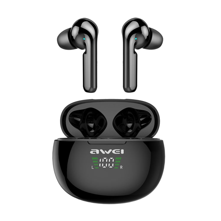 awei T15P Bluetooth V5.0 TWS Ture Auriculares inalámbricos deportivos con pantalla LED y estuche de carga, T15P
