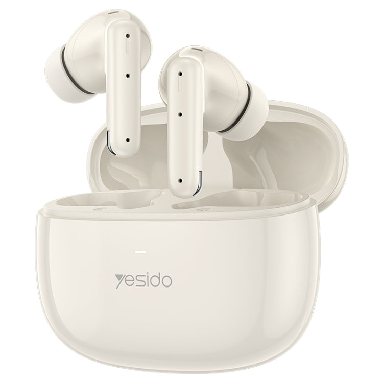 Auriculares inalámbricos Bluetooth TWS inteligentes con reducción de ruido dual Yesido TWS28 ANC+ENC, TWS28 Beige, TWS28 White