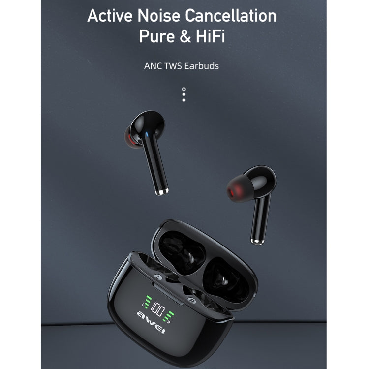Awei TA8 Bluetooth 5.2 ANC Reducción activa de ruido Auricular inalámbrico Bluetooth, TA8