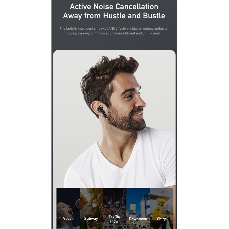 Awei TA8 Bluetooth 5.2 ANC Reducción activa de ruido Auricular inalámbrico Bluetooth, TA8
